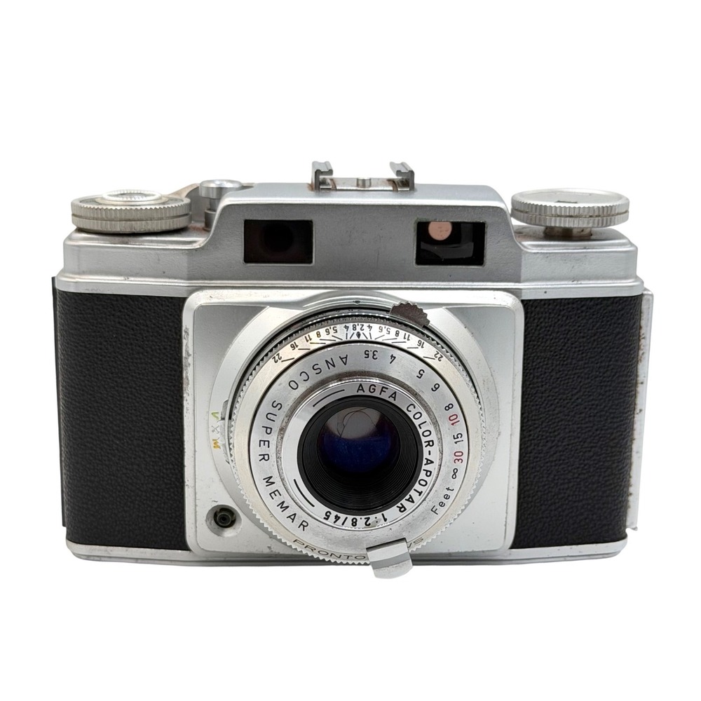 Ansco Super Memar 35mm Film Camera Agfa Color-Apotar 2.8/45 Lens Germany